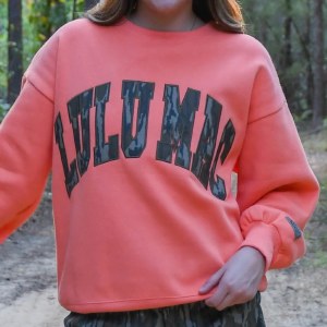 Lulu Mac Ladies Mossy Oak Crew ORANGE LADIES X-SMALL